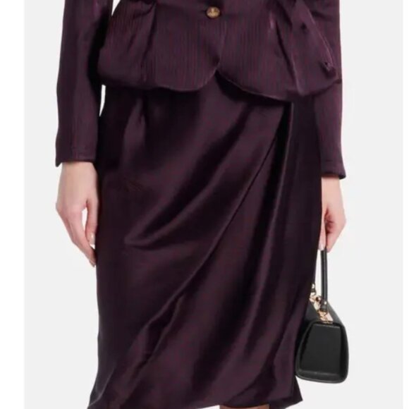 Vivienne Westwood Black Satin Draped Skirt - Picture 4 of 16